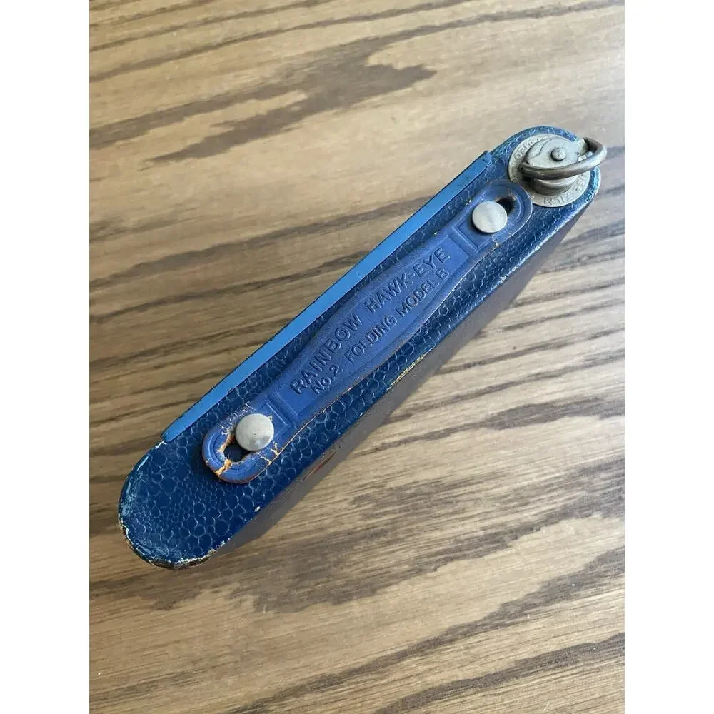 Antique 1920s Kodak Rainbow Hawk-Eye No.2A Folding Model B In Blue